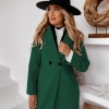 Ζεστό παλτό σε τρεις αποχρώσεις Με ​​πράσινο, μοβ και γκρι