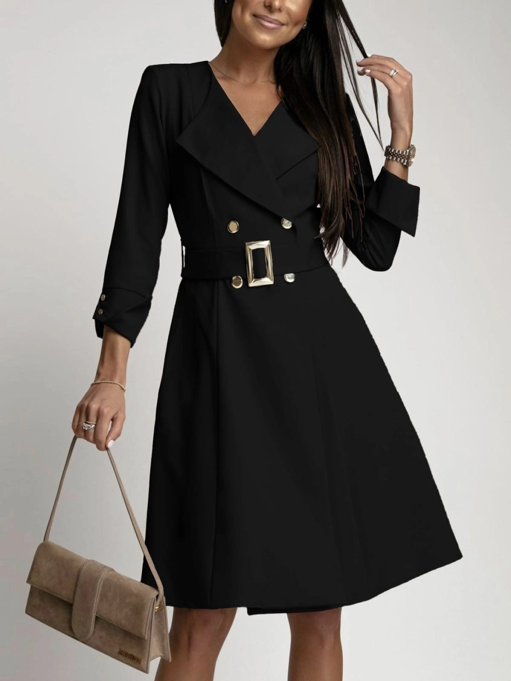 women's black dress