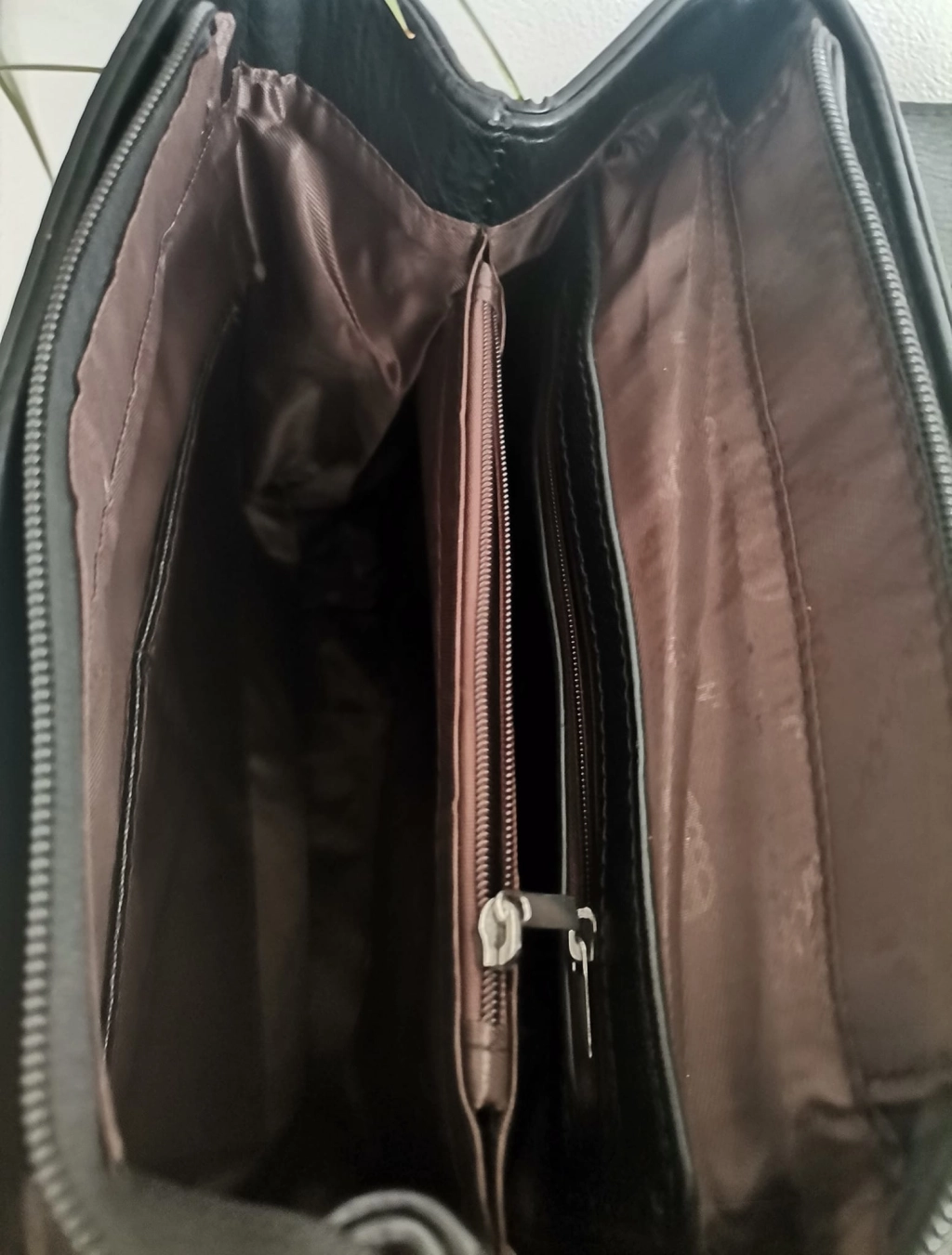 Backpack - bag with metal handle and lid in two colors