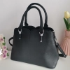 Comfortable leather bag with two compartments with separate zippers and an outer pocket