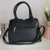 Comfortable leather bag with two compartments with separate zippers and an outer pocket