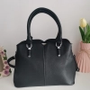 Comfortable leather bag with two compartments with separate zippers and an outer pocket