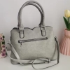 Comfortable leather bag with two compartments with separate zippers and an outer pocket