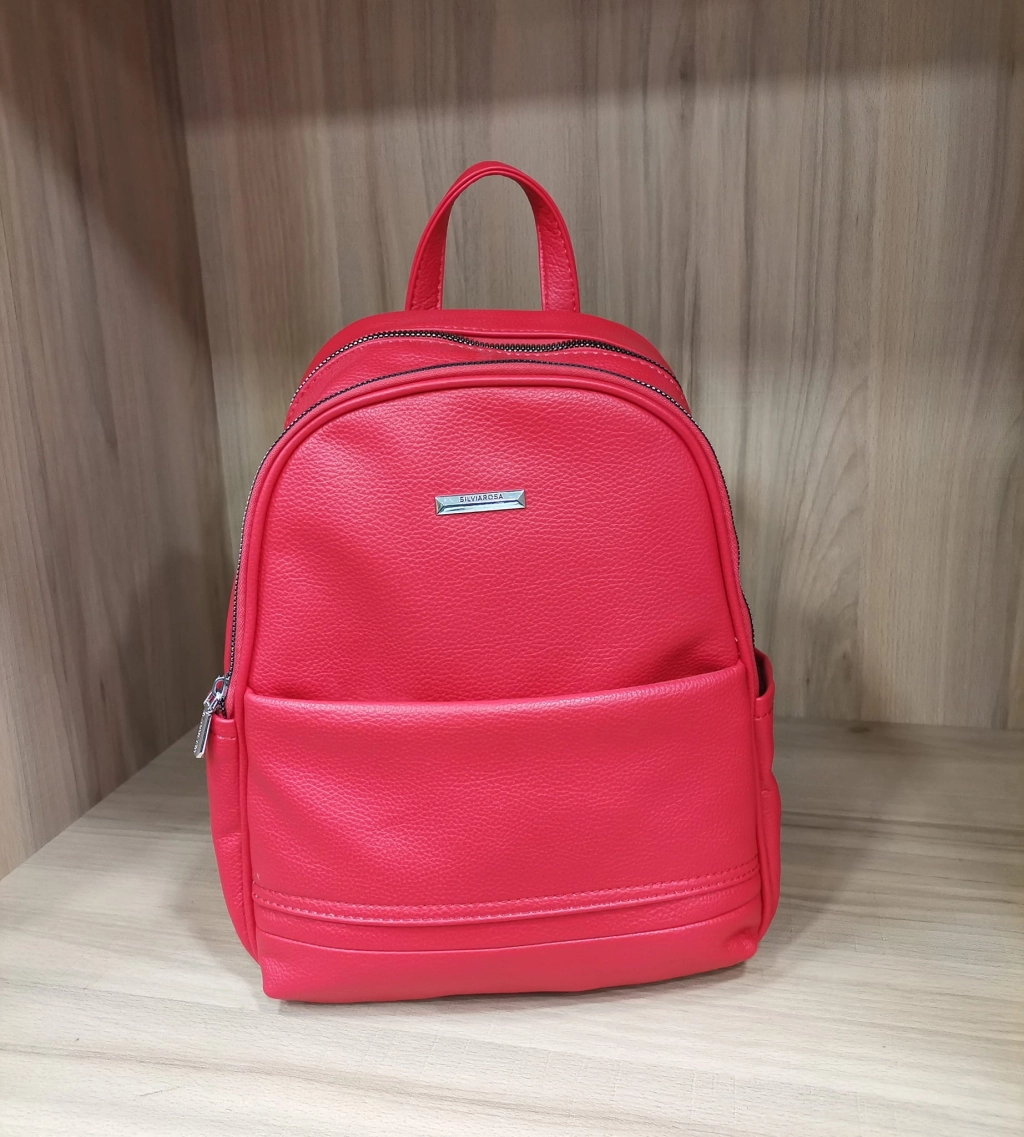 Comfortable backpack - bag with zipper on the back handles, short handles and pockets