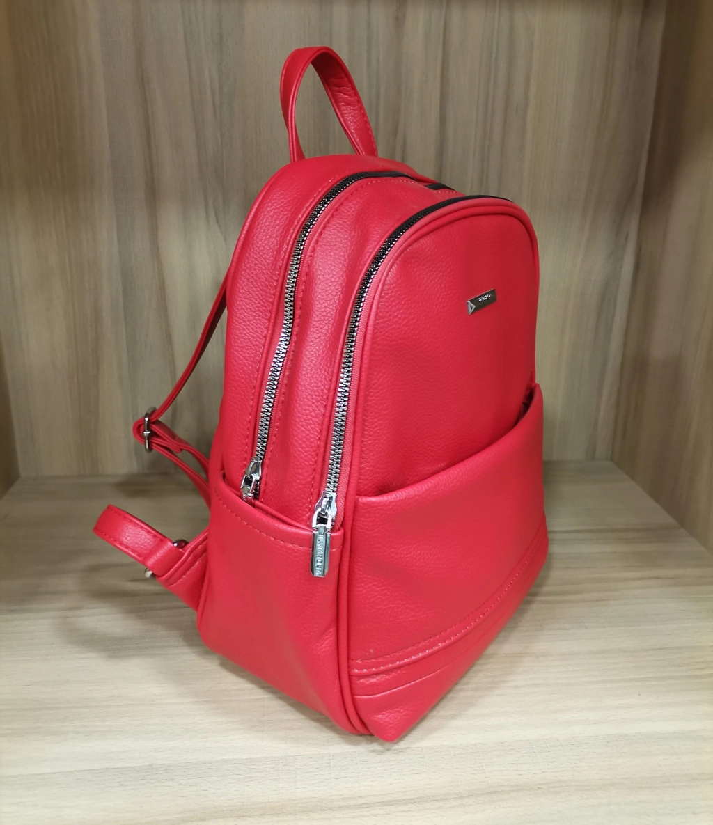 Comfortable backpack - bag with zipper on the back handles, short handles and pockets