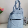 Genuine leather backpack with many pockets