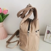 Genuine leather backpack with many pockets