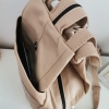 Genuine leather backpack with many pockets