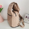 Genuine leather backpack with many pockets