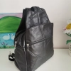 Genuine leather backpack with many pockets