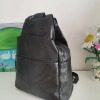 Genuine leather backpack with many pockets