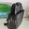 Genuine leather backpack with many pockets