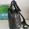 Genuine leather backpack with many pockets