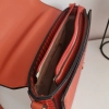 Comfortable leather bag with two compartments with separate zippers and an outer pocket