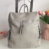 Comfortable backpack - bag with zipper on the back handles, short handles and pockets