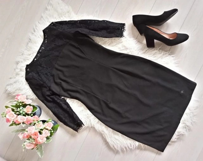 women's black dress